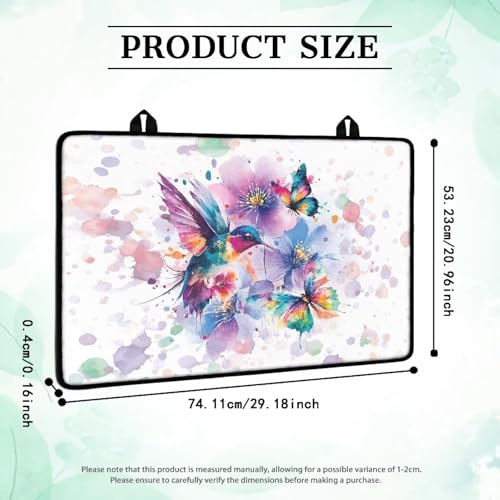 Image of Hummingbird Splash Stove Top Covers for Electric, Heavy Duty Silicone Glass Countertop Protector, Heat Resistant Range Ceramic Stove Top Covers Mat, Induction Cooktop Protector Home Decor