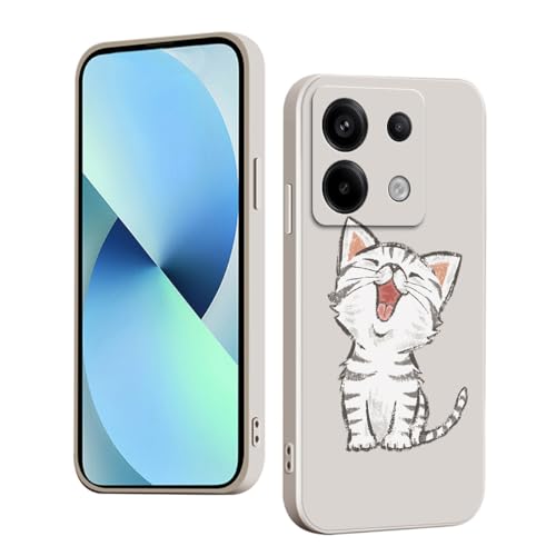 WOKEZ Silikonfodral för Redmi Note 13 Pro/Poco X6 5G - Kattunge