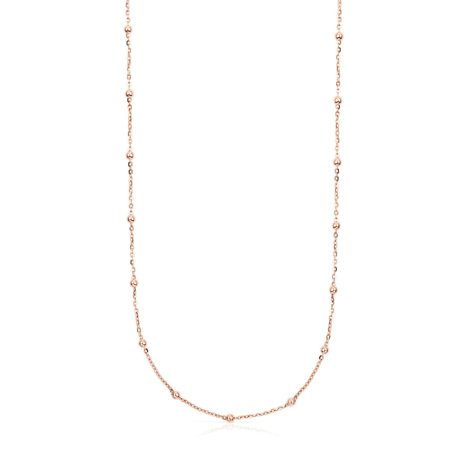 TOUS Gargantilla de Plata de Primera Ley para Mujer con Bolas Intercaladas,Versátil, Colección CHAIN