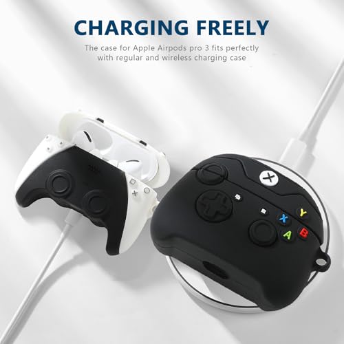 Image of [2Pack] Compatible Airpods Pro 3 Case(2025),Cute Gamepad Design Cases Soft Silicone Protective Cases for Apple AirPods Pro 3rd Generation Case,Airpod Pro 3 Cover with Keychain for Men /Boy