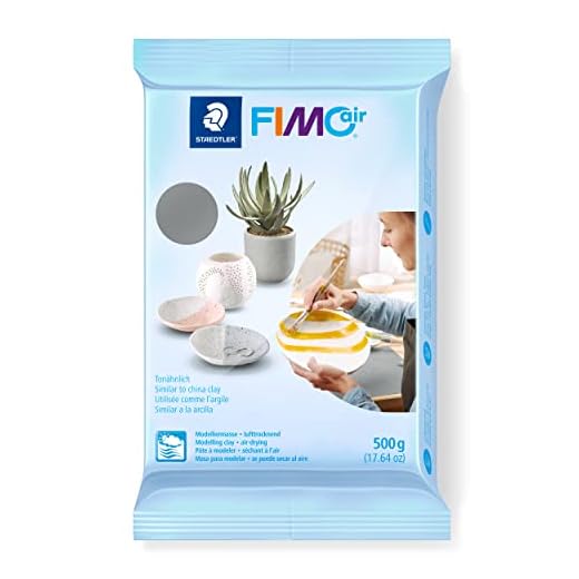 STAEDTLER Pâte à modeler FIMO Air, à séchage à l'air libre, prête à l'emploi, pas de combustion nécessaire, 500 g, agréable au toucher, ne colle pas, min. 95% de matières premières naturelles,