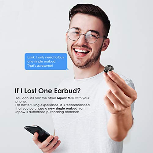 Wireless Earbuds, Mpow M30 in-Ear Bluetooth Earbuds, Immersive Bass Sound, IPX8 Waterproof Sport Earphones, Touch C ontrol Bluetooth Headphones, 25 Hrs w/USB-C Charging Case/Mics
