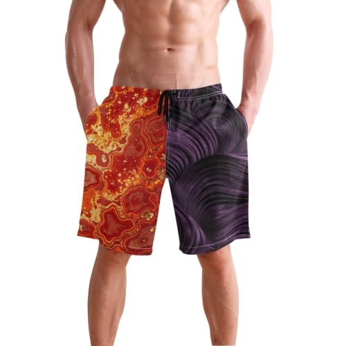 Short de plage respirant pour homme en velours violet