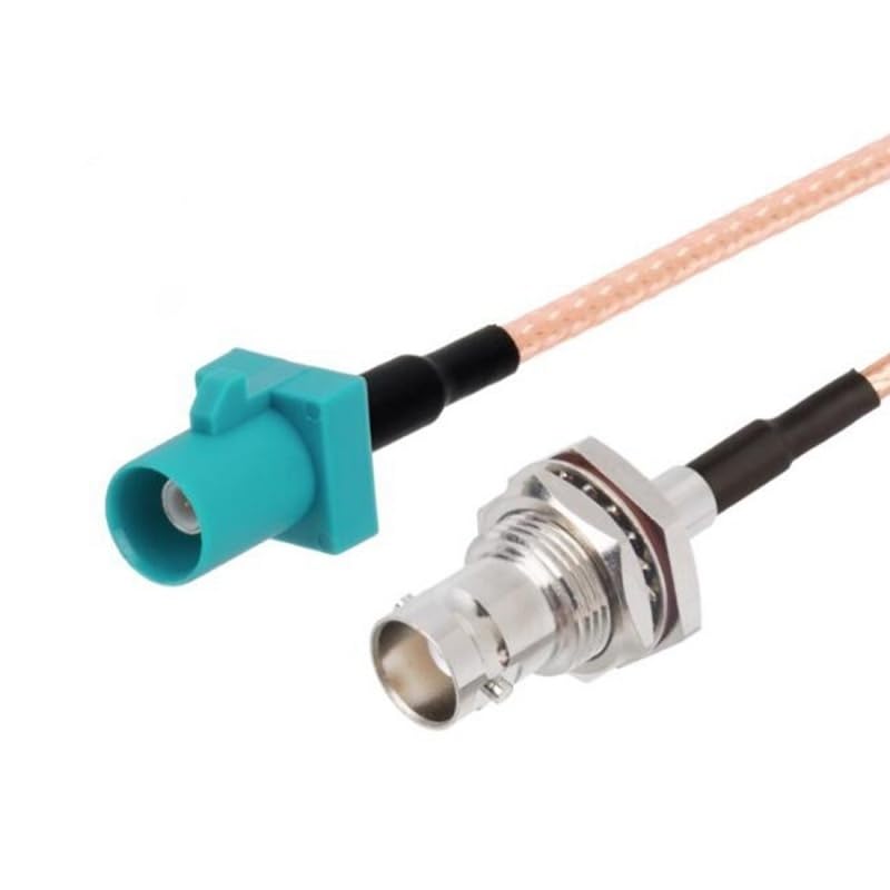 1 PC Universal Z-Shaped Male/Female to BNC Plug/Jack Pigtail Cable (100CM) (FakraJ-BNCK)