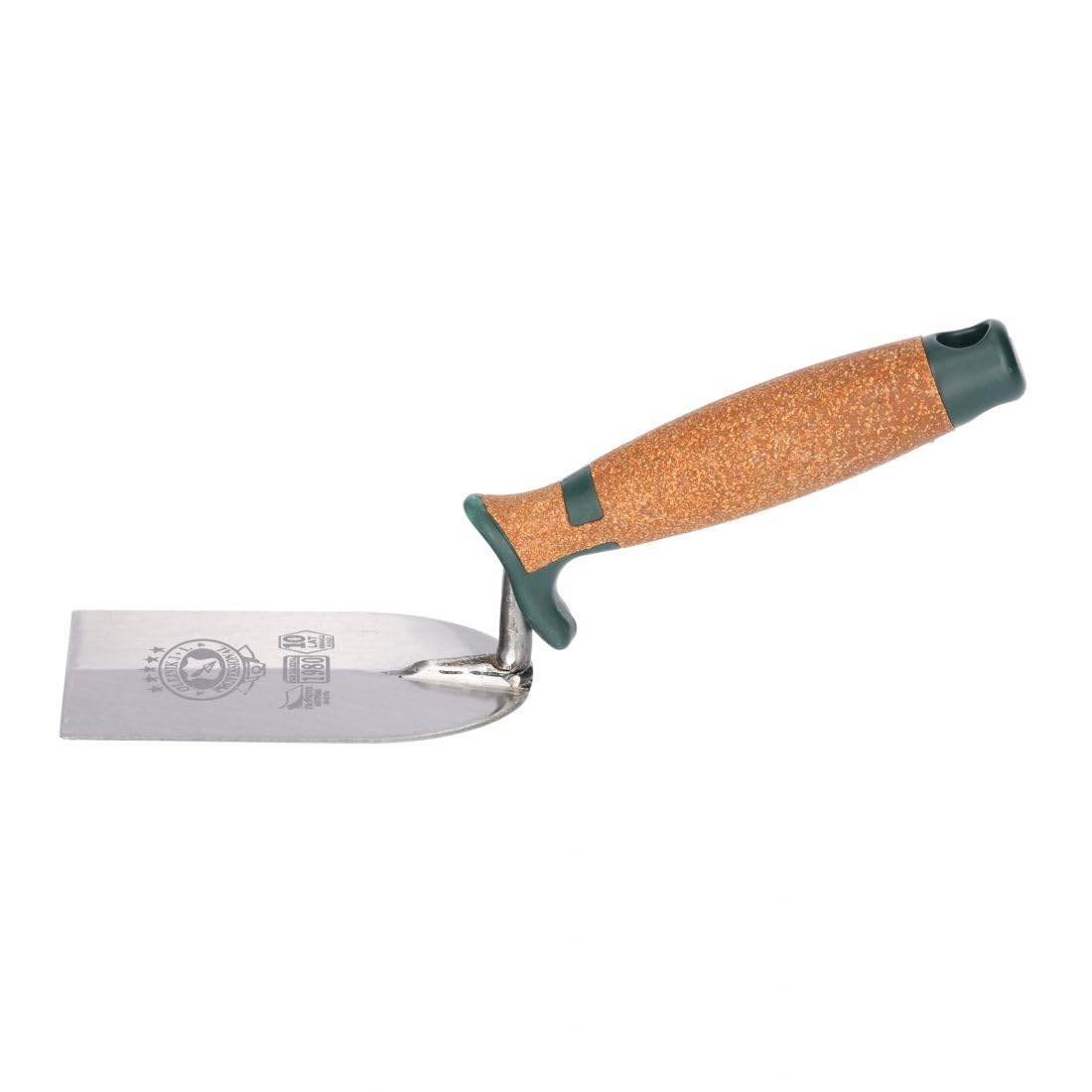 Paleta de estuco Paleta de albañil soldada y endurecida Paleta de acero inoxidable Paleta de alisado Mango de corcho natural