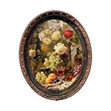 . 【Diversión de bricolaje】: el marco de fotos ovalado respalda su diseño de bricolaje, cambiando el papel de dibujo, haciendo su obra de arte en miniatura, redecorando su paisaje en miniatura y disfrutando de la diversión de la creatividad de bricolaje