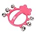 Bell Rattle, Nice Design, Percussion Instrument, Handheld Jingle Bell, Plastic 6 Melody Bells (W209 Rose Red)