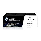 HP CF400XD 201X Original LaserJet Tonerkartuschen mit hoher Kapazität, Schwarz, 2 Stück