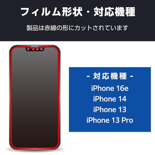 エレコム iPhone 16e ガラスフィルム アンチグレア 強化 保護 硬度9H 【ガイド枠付き】 指紋防止 反射防止 自己吸着で貼りやすい エアーレス PM-A25SFLGGM