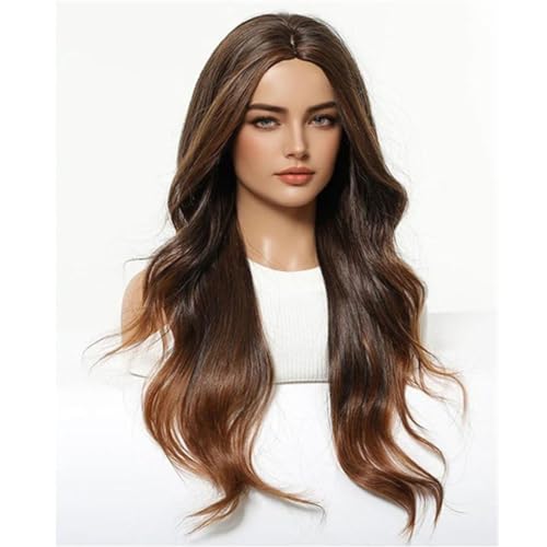 Women's Long Synthetic Curly Wig For Daily Party Middle Part
