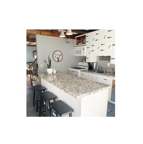 Comparison: Best Backsplash For Busy Granite Countertops 9 EZ FAUX DECOR Premium 36” x 240” Kitchen Countertop Update Vinyl Laminate Cover Waterproof Self-Adhesive Durable Black White Grey Marble Contact Paper for Countertops Peel and Stick Backsplash (20ft)
