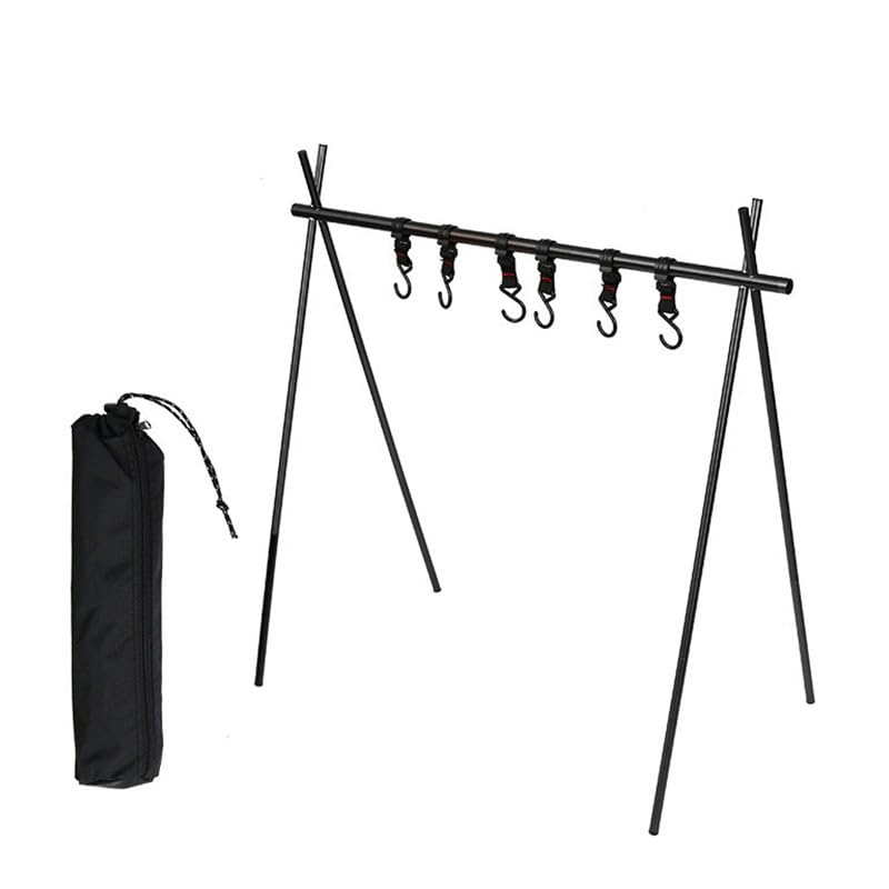 Organisateur de camping stand pliant pour suspendre la lampe et les ustensiles en bivouac