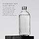 Aarke Glasflasche [nur kompatibel mit Carbonator PRO] für Wassersprudler Carbonator Pro, Spülmaschinenfeste, mit Details in Edelstahl