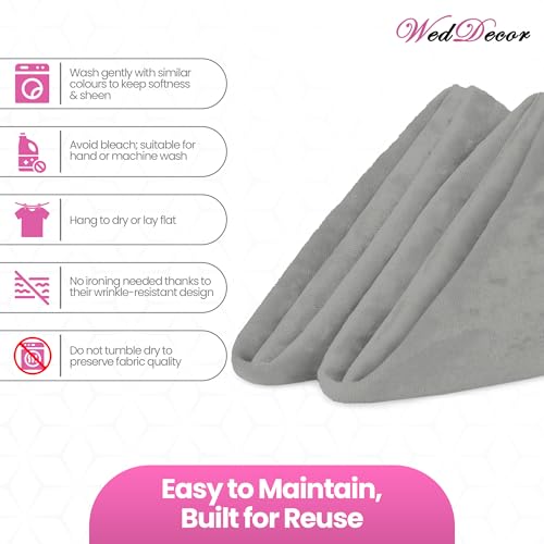 Servilletas de mesa de terciopelo premium de 20 pulgadas con dobladillo elegante para hotel 4