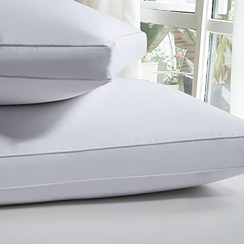 Beautyrest BT-DP-34 Sateen Cotton Hypoallergenic European White Goose Down Pillow with 2\'\' Gusset, King