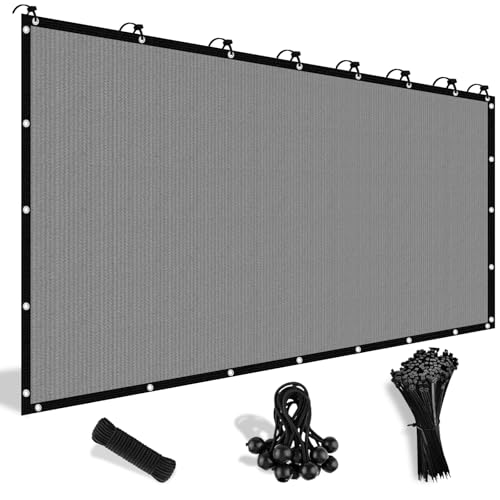 Shade&Beyond 90% Sun Shade Cloth with Grommets, 3' X 6' Pergola Shade Cover Canopy, Mesh Tarp Sun Screens for Patio, Outdoor, Garden, Backyard, Light Gray