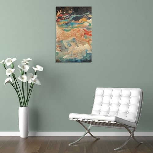Dieu cerf murale décoration pour chambre et espace bien-être - 5