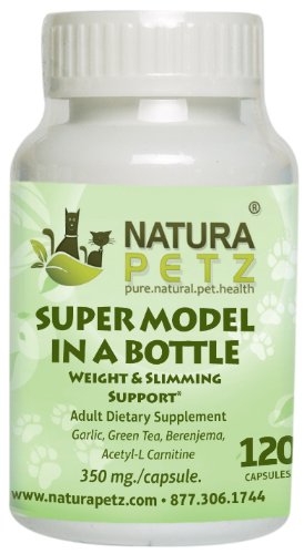 Super Model in a Bottle Weight, Slimming, Metabolic and Gland Support for Adult Pets, for Obesity and Weight Loss 120 Capsules, 350mg Per Capsule