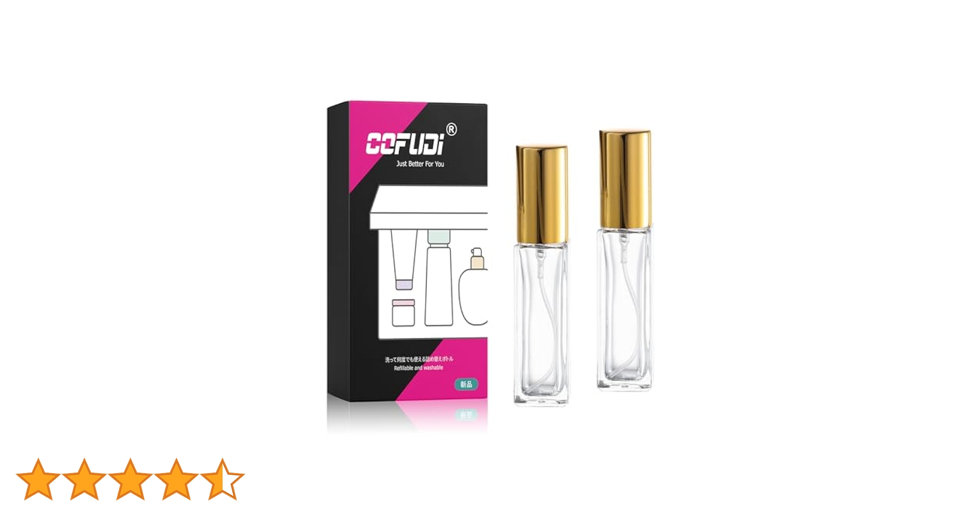 Amazon.co.jp: アトマイザー 10ml 香水スプレーボトル 2本 透明
