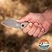 Off-Grid Knives - CLEAVER V3 Folding EDC Knife with Sandvik 14C28N Steel, G10 Scales, Ceramic Bearings, Deep Clip for Left and Right Hand Carry, Drop-Shut Action, Stout Everyday Carry (Coyote)