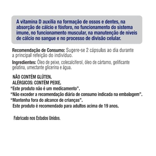 Omega 3 (Fish Oil) com Vitamina D3 2.400mg Vitgold 100 cápsulas
