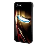 iPhone SE case, Onelee Marvel Ironman Avengers [Durable Anti-Slip] TPU Defensive Case Compatible with Apple iPhone 5SE / 5S / 5 (Black)