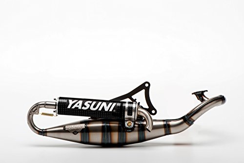 Pot d'échappement Yasuni Scooter R carbone la finition haut de gamme Minarelli horizontal