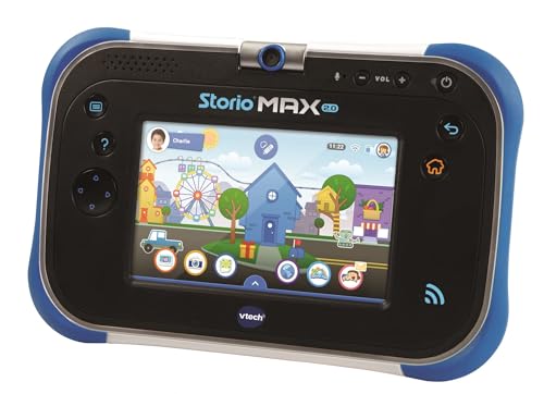 VTech - Storio Max 2.0 Bleue, Tablette Enfants Tactile, Éducative et Sécurisée avec Écran Couleur 5 Pouces, WiFi, Android, Appareil Photo, Cadeau Enfant de...