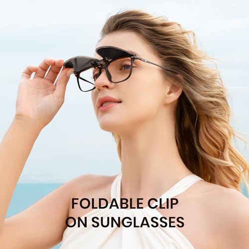 Cyxus Folding Clip-on Sunglasses for Men Polarized UV Protection TAC Lens Fashion Ultralight Male Shades3