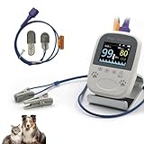 2 Probe Sensor Included -Pepultech Pulse Oximeter for Dogs,Veterinary Blood Oxygen Saturation and Pulse Rate Monitor,Handheld Bluetooth Veterinarian SpO2 Monitor,Accurate Results & Easy to Use