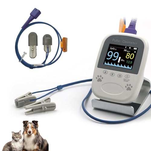 Image of 2 Probe Sensor Included -Pepultech Pulse Oximeter for Dogs,Veterinary Blood Oxygen Saturation and Pulse Rate Monitor,Handheld Bluetooth Veterinarian SpO2 Monitor,Accurate Results & Easy to Use