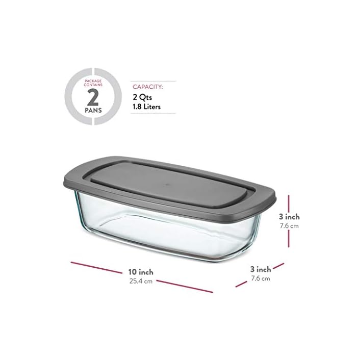 Buy Superior Glass Loaf Pan With Cover 2Piece Meatloaf Pan With BPA