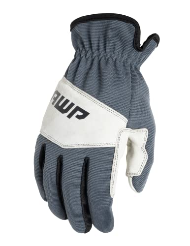 AWP Luvas de trabalho masculinas de couro, 2GG, luvas de trabalho utilitárias de couro de porco, 1 p