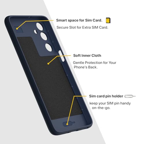 Image of Pikkme Back Cover for Samsung Galaxy M36 5G Camera Protection 3D Hexa Cube Design Silicone Protective Bumper Case (Blue)