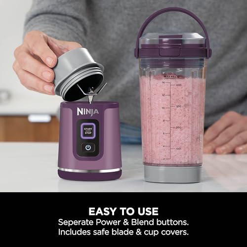 Image of Ninja Blast Portable Cordless Blender (BC151INPR) - 530ml | USB-C Rechargeable | Crushes Ice & Frozen Fruit | BPA Free, Leak-Proof Travel Lid Passion Fruit
