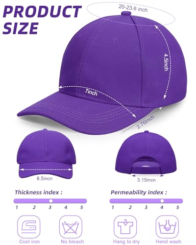Image of Foaincore 36 Pack Blank Baseball Cap Bulk Adjustable Back Strap Sublimation Hats Plain Unisex Trucker Hat for Men Women