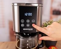 Rommelsbacher Filterkaffeemaschine FKM 1000-1,5 Liter Wassertank für 12 Tassen Kaffee, Glaskanne, Startzeitvorwahl, Warmaltefunktion, Aromafunktion, herausnehmbarer Filterträger 1x4 – Ansicht 4