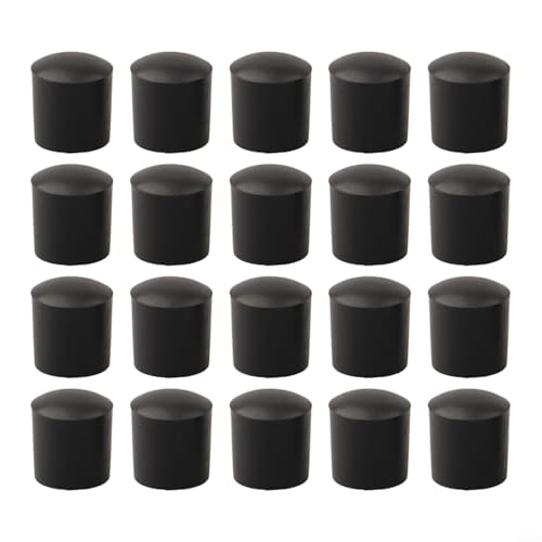 20 Tappi In Gomma Per Gambe Di Sedie E Tavoli – Antigraffio E Antiscivolo, Diametri 10-28 Mm, Nero