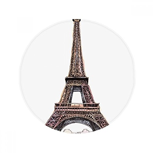 Tapis de sol rond Tour Eiffel Paris 80cm antidérapant multicolore - 2