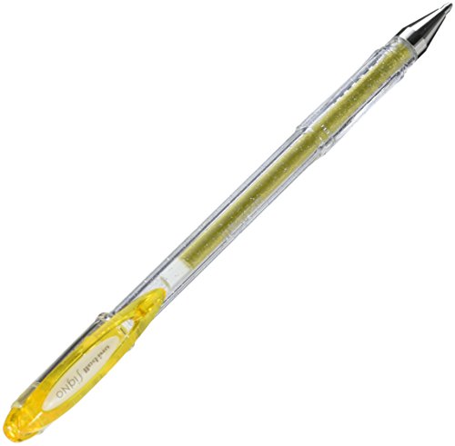 uni Caneta esferográfica de gel Uni-Ball Signo Glitter dourado brilhante (UM120SP.25)