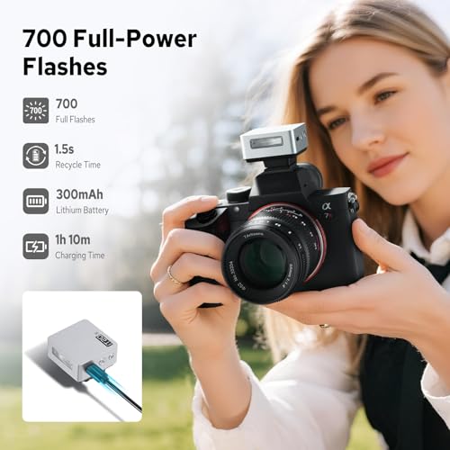 Image of Godox iT20 iT20-S Flash for Sony, Mini TTL Flash with Intuitive Screen, 1.5s Recycle, 700 Full Power Flashes, USB-C Charge, Built-in Battery, GODOX iT20S iT20 S Pocket Flash Speedlight (Silver)