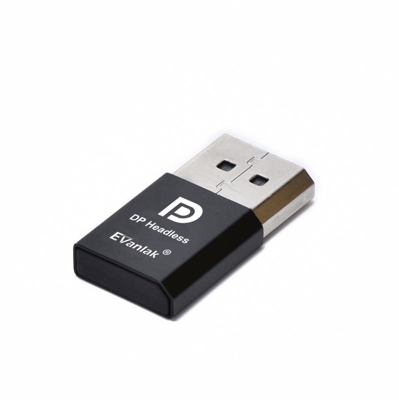 EVanlak Lot de 6 émulateurs d'affichage fantôme sans tête DisplayPort pour PC 4K DP (compatible avec Headless 1080@60Hz-3840x2160@17Hz)