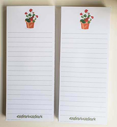 Blocs de notes Geraniums magnet frigo carnet liste courses aimanté