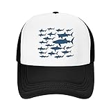 Waldeal Boys' Ocean Shark Trucker Hat Floral Sea Fish Adjustable Mesh Hat Kids' Baseball Trucker Cap...
