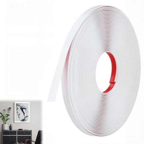 ddckj Flexible Zierleisten Selbstklebend Weiß (7M x 1cm) Abziehen und Aufkleben PVC Wandleisten Kantenschutz Leisten für Spiegelrahmen Fensterrahmen Wände Böden Schränke und Fliesenrände