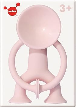 MOLUK 2843203 Oogi Junior Elastic Stretch Figure with Suction Cups, Silicone Educational Toy, Creative Fun for Children from 3 Years, Motor Skills Toy, Pink