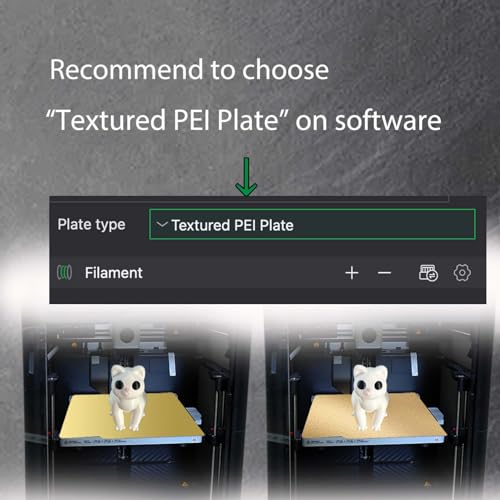 Image of JUUPINE 257x257mm Double Sided Flexible PEI Sheet, Smooth PEI +Textured PEI Surface for Bambu Lab X2D /P2S /P1P /P1S /X1 /X1C /X1E /A1 3D Printer, 3D Printer PEI Spring Steel Build Plate Removable Platform