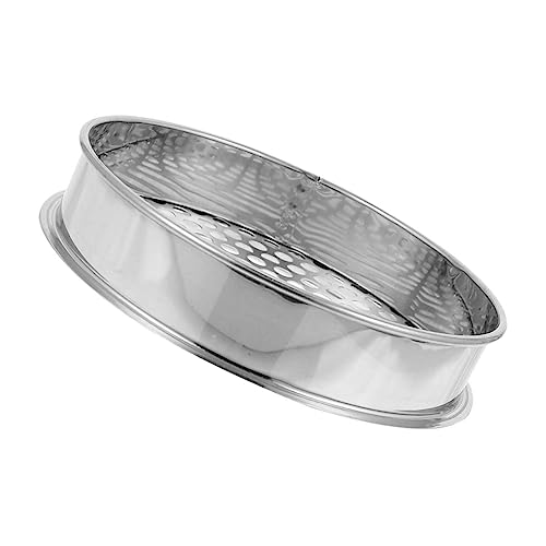 Balacoo 20cm Round Hole Sieve Garden Sifter Stainless Soil Sieve Portable Design Kitchen Garden Use