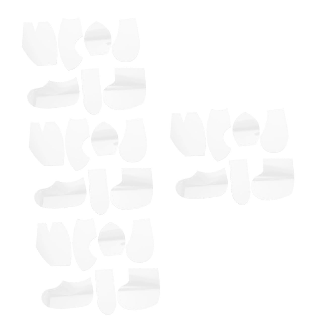 HOMSFOU 4 Set Set Di Modelli Di Colture Sovrani Trapunti Governate Forniture Taglio Cutter Modelli Di Ricamo Modelli Di Trapunta Righello Per Trapuntatura Acrilico Bianca 7 Pezzi * 4
