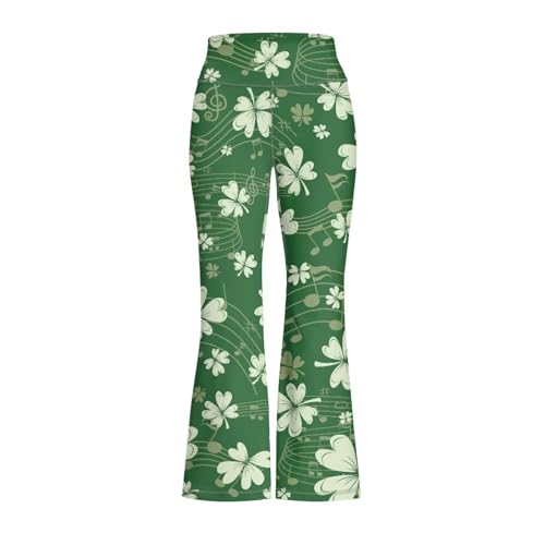 Girls Yoga St. Patrick's Day Leggings Maxi Cute Running Stretch Girls Bell Bottom Pants Riding Bike4